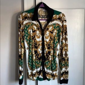 Front snap up blouse